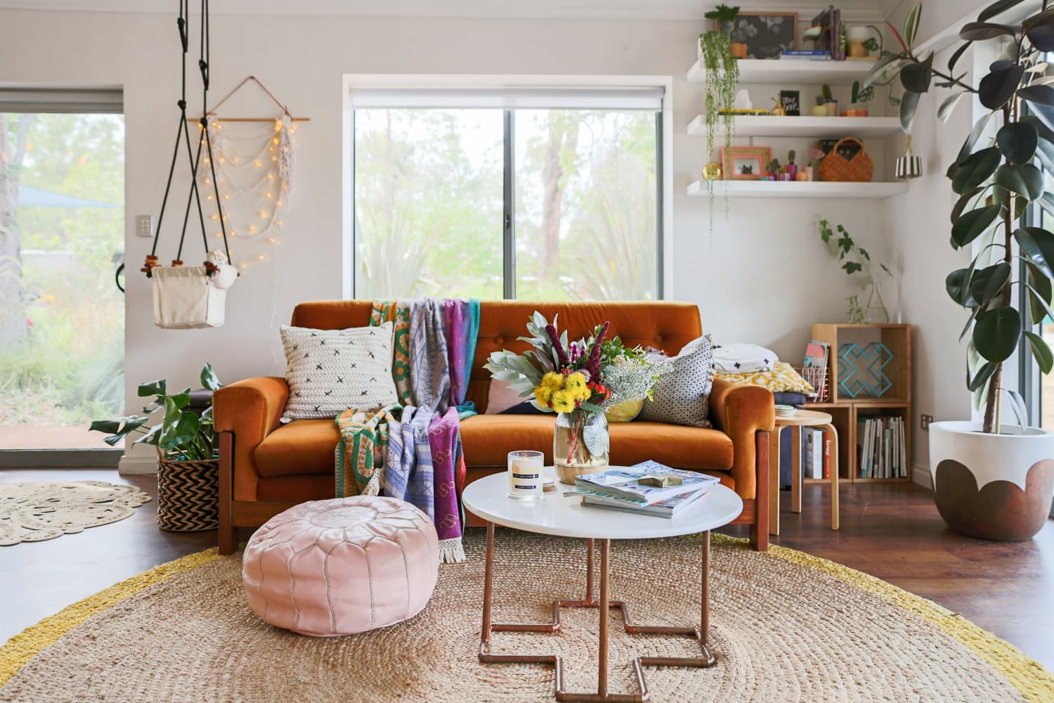 Modern boho store sofa